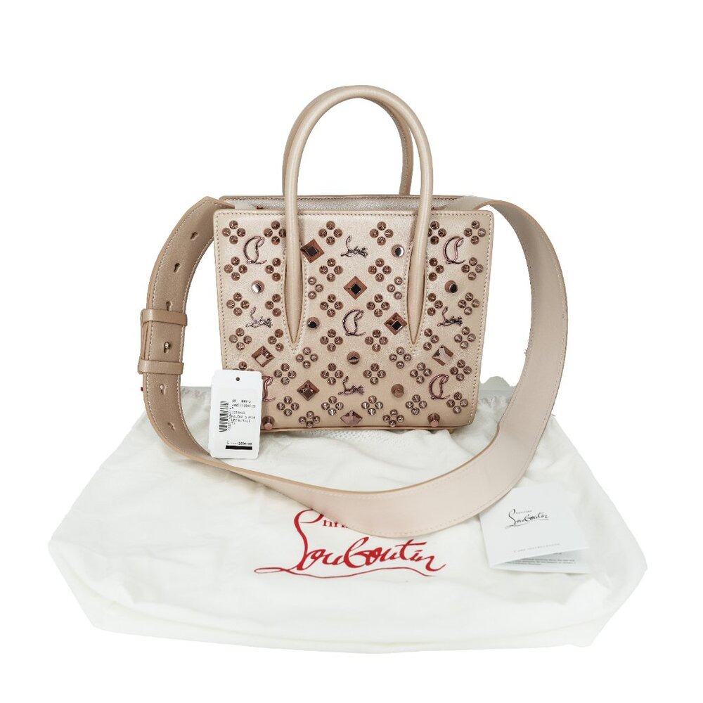 Christian Louboutin  Paloma Pearlescent Leather Mini Top Handle Bag - Picture 5 of 9